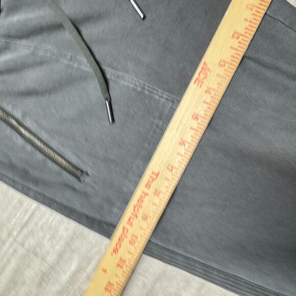 ATHLETA Pants Jogger Zipper Ankle Moto Style Size 0 Gray Drawstring - Picture 8 of 9